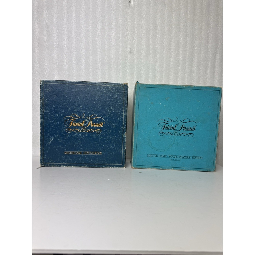 Vintage 80's Original Trivial Pursuit Master Game Genus + Young Players Edition